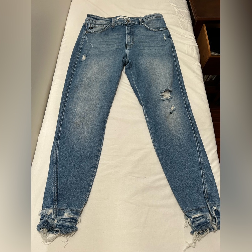 KanCan Medium Blue Distressed Skinny Jeans